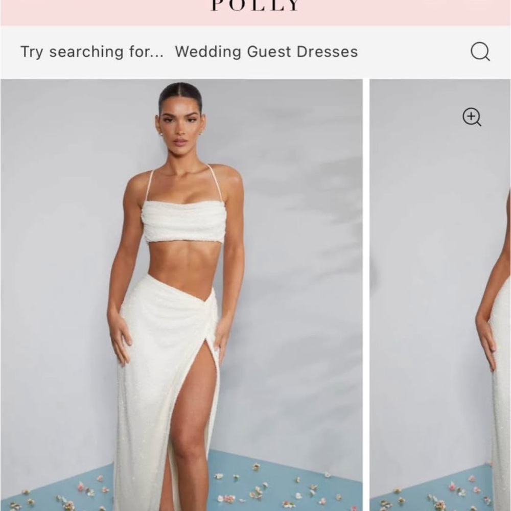 Oh Polly Cream Halter Two-Piece Set - Picture 2 of 6